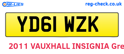 YD61WZK are the vehicle registration plates.
