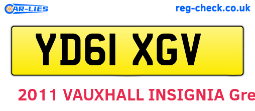 YD61XGV are the vehicle registration plates.