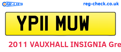 YP11MUW are the vehicle registration plates.