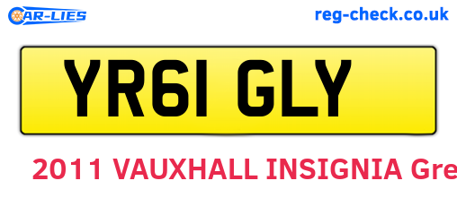 YR61GLY are the vehicle registration plates.