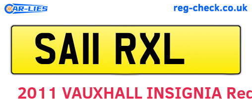 SA11RXL are the vehicle registration plates.