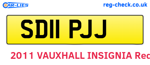 SD11PJJ are the vehicle registration plates.