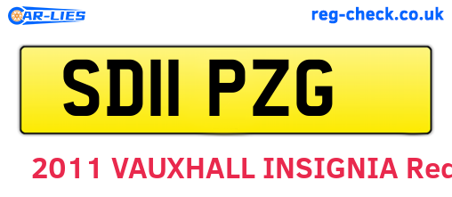 SD11PZG are the vehicle registration plates.