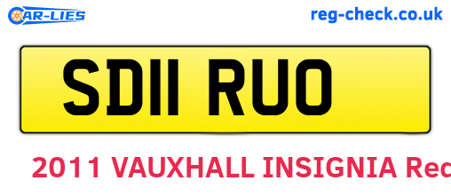 SD11RUO are the vehicle registration plates.