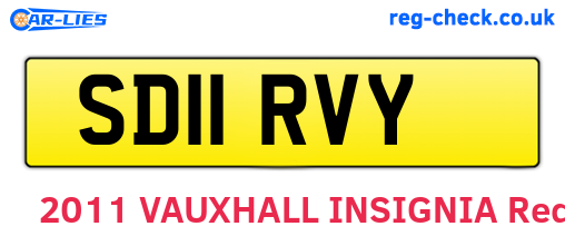SD11RVY are the vehicle registration plates.