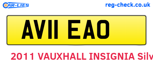 AV11EAO are the vehicle registration plates.
