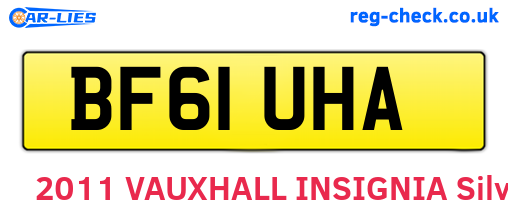 BF61UHA are the vehicle registration plates.