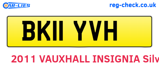BK11YVH are the vehicle registration plates.