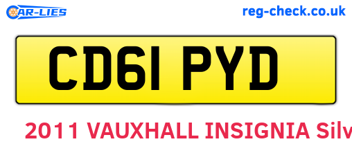 CD61PYD are the vehicle registration plates.