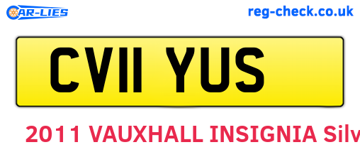 CV11YUS are the vehicle registration plates.