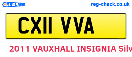 CX11VVA are the vehicle registration plates.