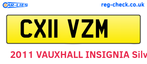 CX11VZM are the vehicle registration plates.