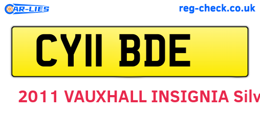 CY11BDE are the vehicle registration plates.