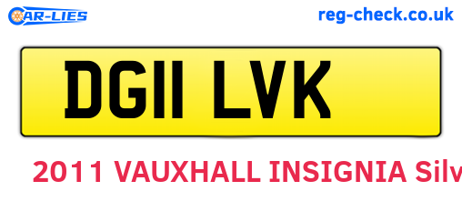 DG11LVK are the vehicle registration plates.