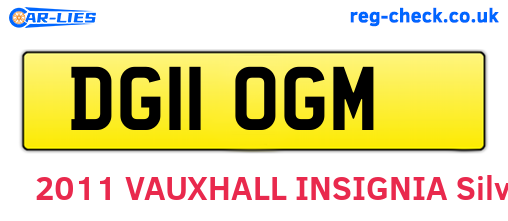 DG11OGM are the vehicle registration plates.