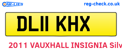 DL11KHX are the vehicle registration plates.