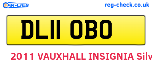 DL11OBO are the vehicle registration plates.