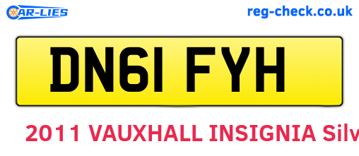 DN61FYH are the vehicle registration plates.