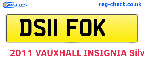 DS11FOK are the vehicle registration plates.