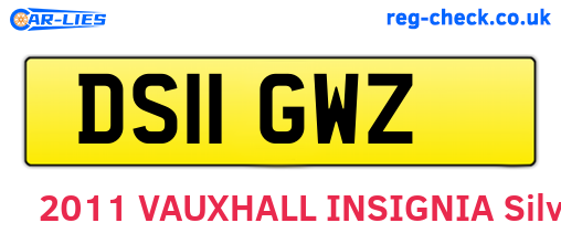 DS11GWZ are the vehicle registration plates.