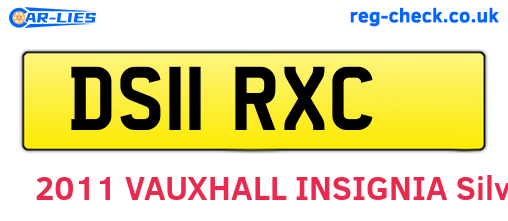 DS11RXC are the vehicle registration plates.