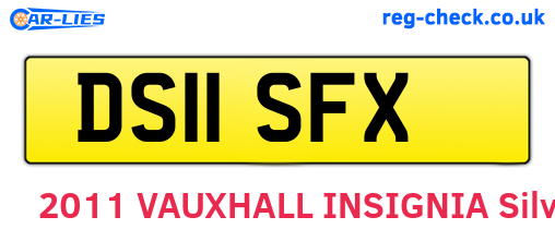 DS11SFX are the vehicle registration plates.