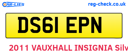 DS61EPN are the vehicle registration plates.