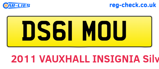 DS61MOU are the vehicle registration plates.