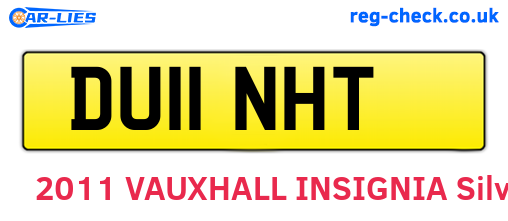 DU11NHT are the vehicle registration plates.