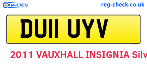 DU11UYV are the vehicle registration plates.