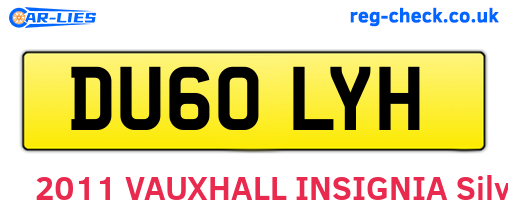 DU60LYH are the vehicle registration plates.