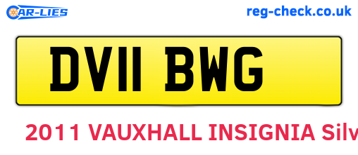 DV11BWG are the vehicle registration plates.