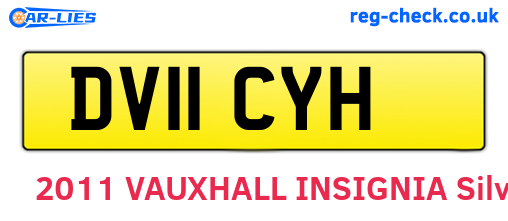 DV11CYH are the vehicle registration plates.