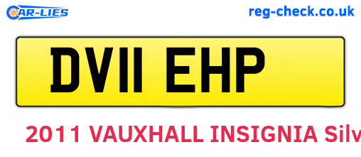 DV11EHP are the vehicle registration plates.