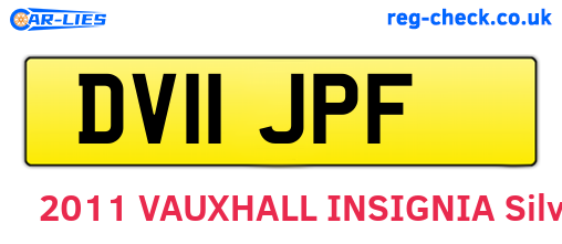 DV11JPF are the vehicle registration plates.