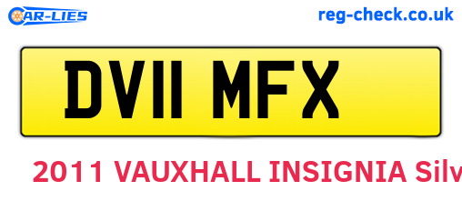 DV11MFX are the vehicle registration plates.