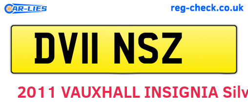 DV11NSZ are the vehicle registration plates.