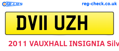 DV11UZH are the vehicle registration plates.