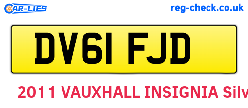 DV61FJD are the vehicle registration plates.