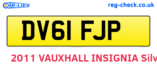 DV61FJP are the vehicle registration plates.