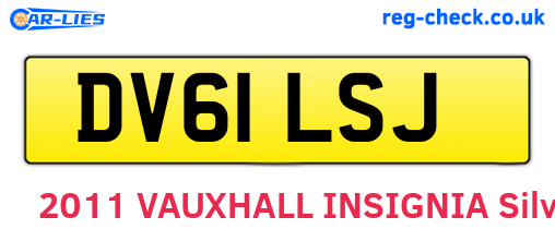 DV61LSJ are the vehicle registration plates.