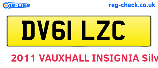 DV61LZC are the vehicle registration plates.
