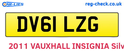 DV61LZG are the vehicle registration plates.
