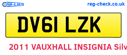 DV61LZK are the vehicle registration plates.