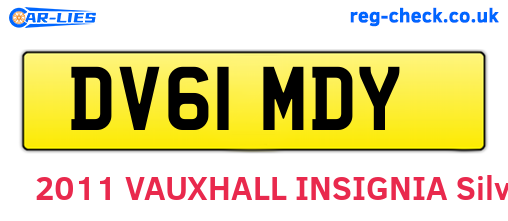 DV61MDY are the vehicle registration plates.