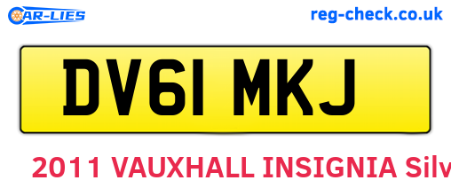 DV61MKJ are the vehicle registration plates.