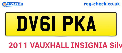 DV61PKA are the vehicle registration plates.