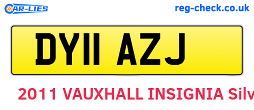 DY11AZJ are the vehicle registration plates.