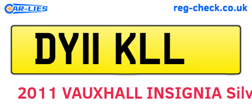DY11KLL are the vehicle registration plates.