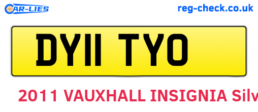 DY11TYO are the vehicle registration plates.
